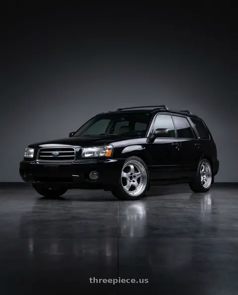 2003 Subaru Forester XS with Work Meister S1 3P 5x100 17x7+3 A Disk Silver wheels