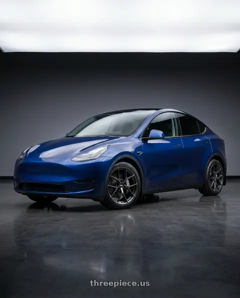 2023 Tesla Model Y with BBS FI-R CL 20x9.0+52 Diamond Black wheels