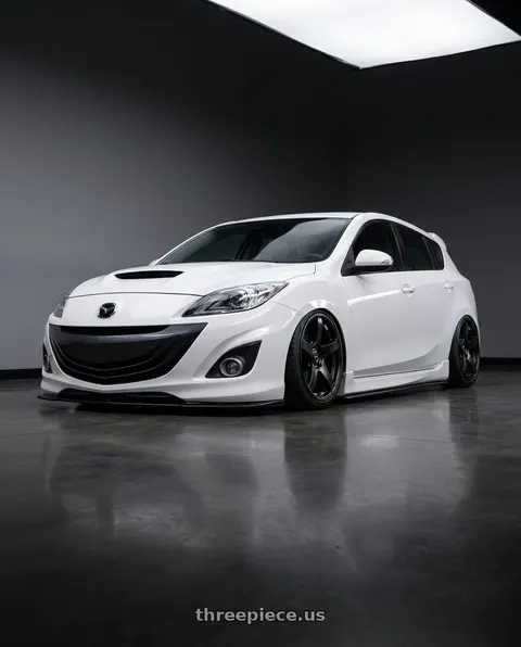2012 Mazda 3 Mazdaspeed with Ssr Gtv01 5x114.3 18x8+35  FLAT BLACK wheels