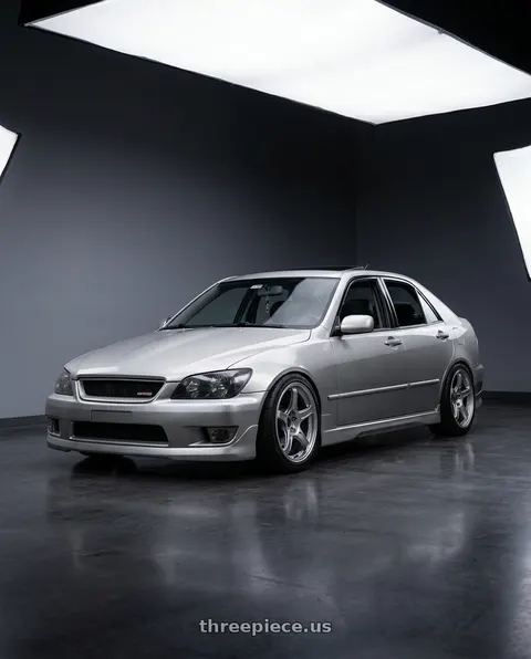 2002 Lexus IS300 with Ssr Gtx03 5x114.3 18x8+45  PLATINUM SILVER wheels
