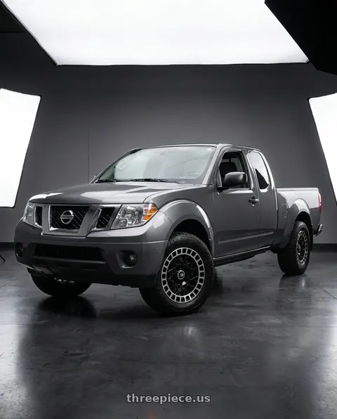 2021 Nissan Frontier SV with Vision Street-Designs 349 Savage 6x114.3 17x8.5+12 Gloss Black Machined Lip wheels