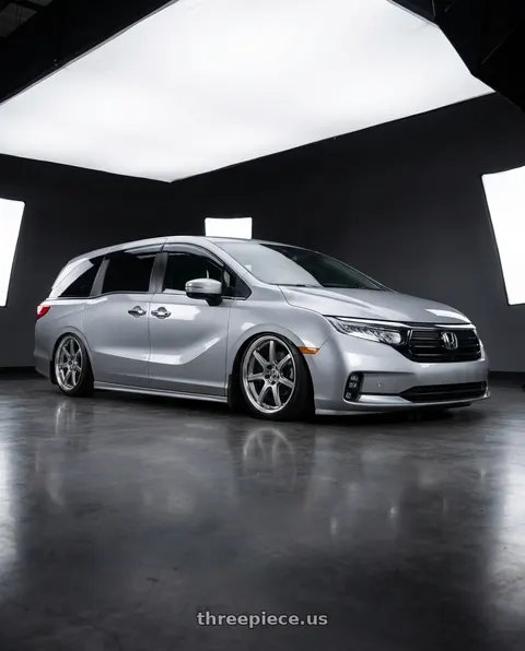 2024 Honda Odyssey with Work T7r 2P 5x120 20x8.5 +45 GT SILVER wheels