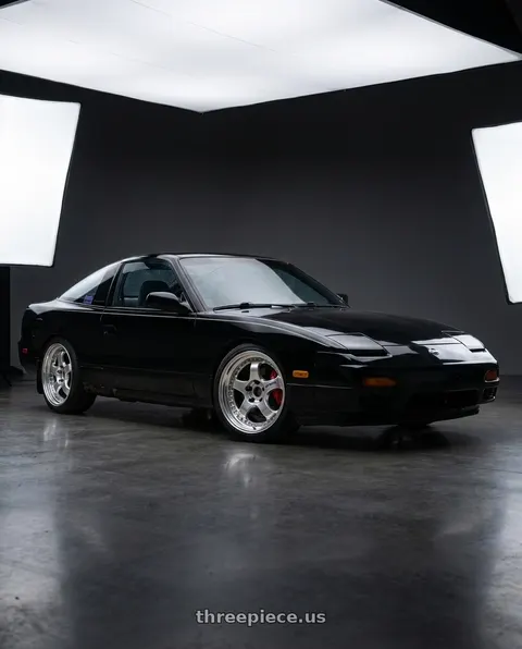 1991 Nissan 240SX with Work Meister S1 3P 4x114.3 17x8+28 A Disk Bright Buff Finish wheels