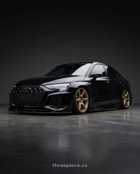 2022 Audi RS3 with Kansei K11B Tandem 5X112 19x10.5 22 Bronze wheels