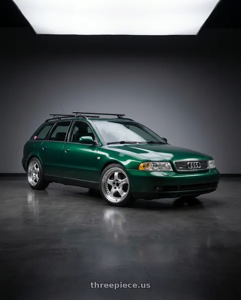 1999 Audi A4 with Work Meister S1 3P 5x112 17x7.5+42 W Disk Silver wheels