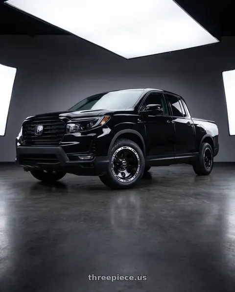 2026 Honda Ridgeline Black Edition with Scale 4X4 S52 6x139.7 16x8 +0 Glossy Black w/Machined Face wheels
