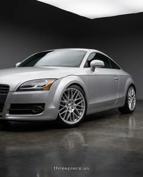 2008 Audi TT with TSW TW001 DAYTONA 5X112 19x8.5 +35 GLOSS SILVER wheels