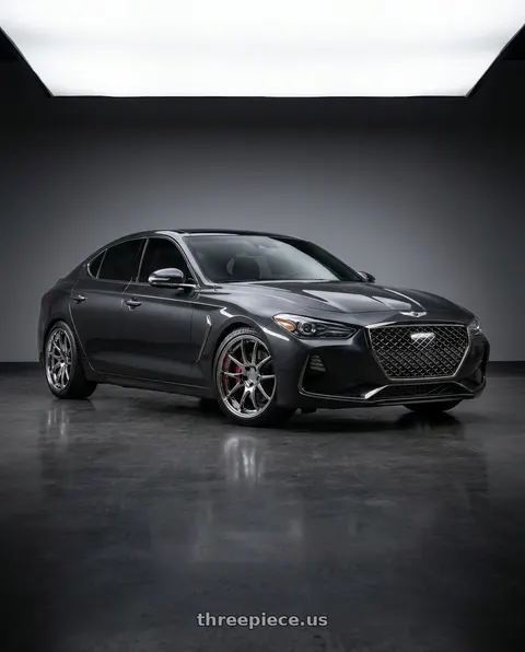 2019 Genesis G70 with Aodhan DS02 5x114.3 19x8.5 +35 Vacuum Chrome wheels