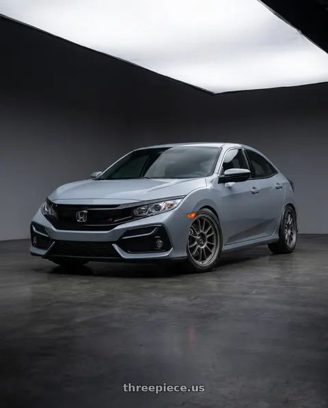 2021 Honda Civic with Konig Hypergram 5x120 18x8.5+35 Matte Grey wheels