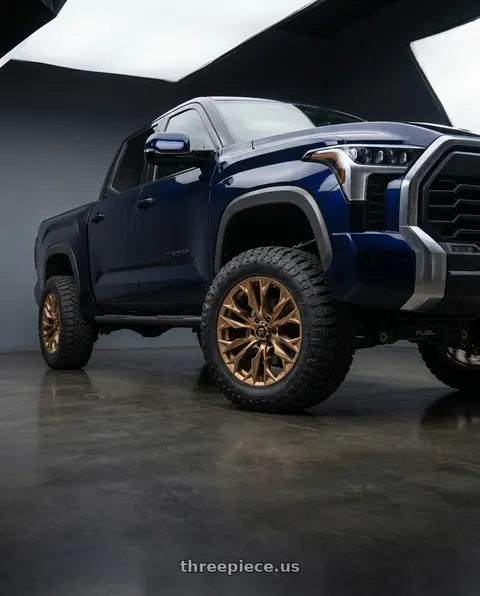 2026 Toyota Tundra with Fuel 1PC D805 FLAME 6X139.7 20X9 +20 PLATINUM BRONZE wheels
