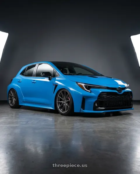 2024 Toyota GR Corolla with Niche 1PC M116 MISANO 5X114.3 18X9.5 +40 MATTE GUN METAL wheels