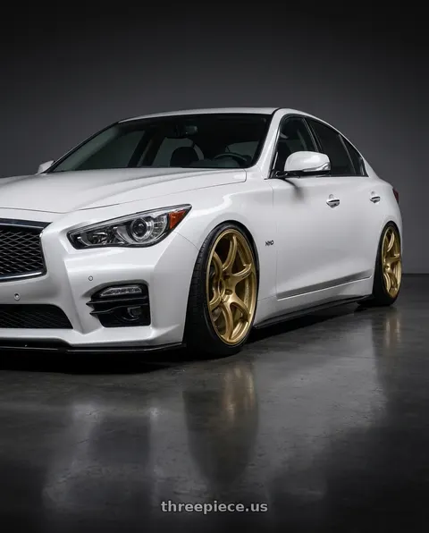 2020 INFINITI Q50 with Advan RGIII 5x114.3 19x9.5+45 Gold wheels