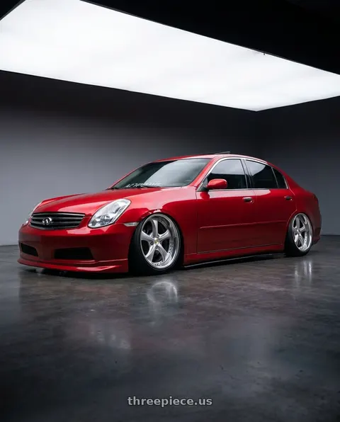 2006 INFINITI G35 with Work Wheels VS-KF 5x114.3 18x9.5-16 Light Grey Silver L Disk FULL REVERSE wheels