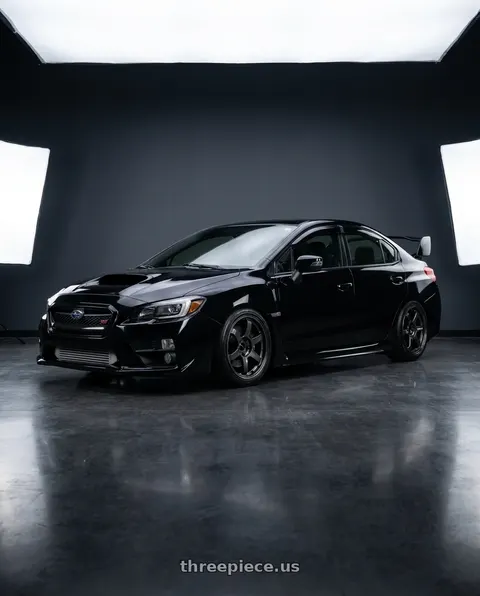 2016 Subaru WRX STI Limited with Volk Racing TE37 SAGA S-PLUS 5x114.3 19x9.5+45 Diamond Dark Gunmetal wheels