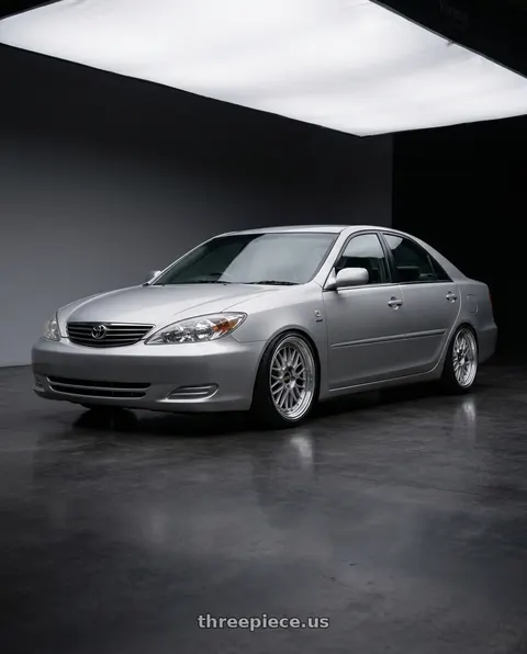 2005 Toyota Camry with BBS LM 5x114.3 17x7.5+38 Diamond Silver wheels