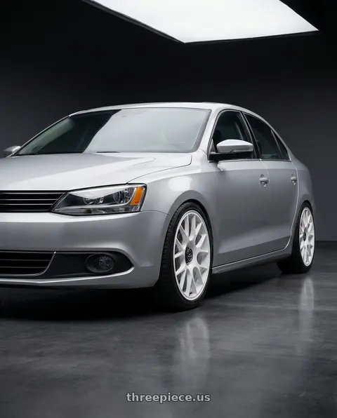 2016 Volkswagen Jetta with fifteen52 APEX 5x112 / 5x120 18x8.5 +35 RALLY WHITE (GLOSS WHITE) wheels