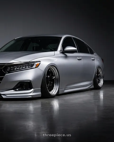 2020 Honda Accord with Work Meister S1 3P 5x114.3 19x8.5+45 L Disk Black wheels