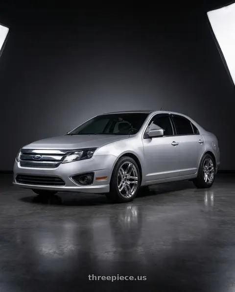 2012 Ford Fusion SEL with Heritage Wheel EBISU MonoC 5x114.3 18x8.5+35 Chrome wheels