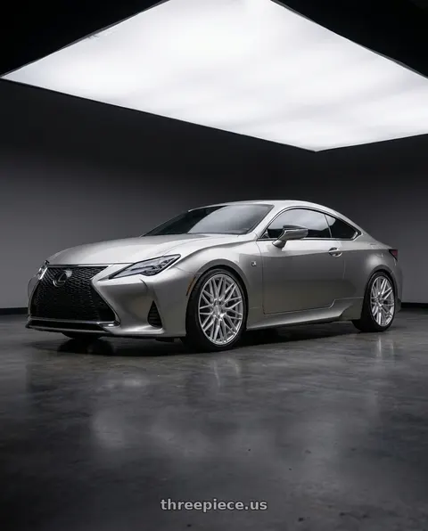 2020 Lexus RC300 with F1R F103 5x112 18x8.5 +42 Brushed Silver wheels