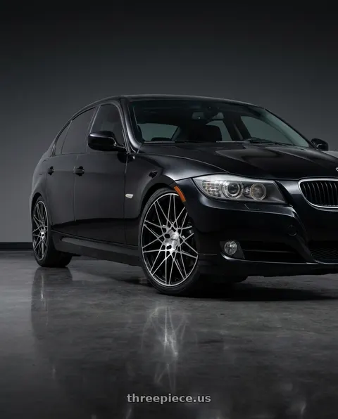 2011 BMW 335d with Petrol P3C 5X120 18X8 +35 GLOSS BLACK W/ MACHINED FACE wheels