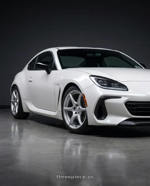 2025 Subaru BRZ TS with Kansei K11S Tandem 5X100 18x8.5 35 Hyper Silver wheels