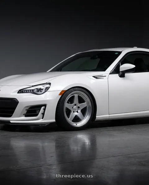 2017 Subaru BRZ with Kansei K12H KNP 5X100 18x9.5 22 Hyper Silver wheels