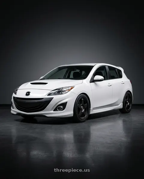 2012 Mazda 3 Mazdaspeed with fifteen52 CHICANE 5x114.3 / 5x100 18x8.5 +35 ASPHALT BLACK (SATIN BLACK) wheels