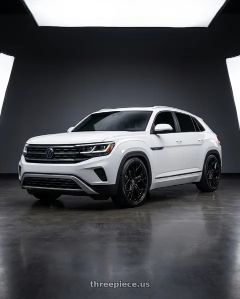 2022 Volkswagen Atlas Cross Sport with Fittipaldi FS371B 5x112 22x10.5 +42 Gloss Black wheels