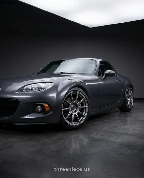2014 Mazda MX-5 Miata with Ssr Gtx01 5x114.3 17x8+45  DARK SILVER wheels