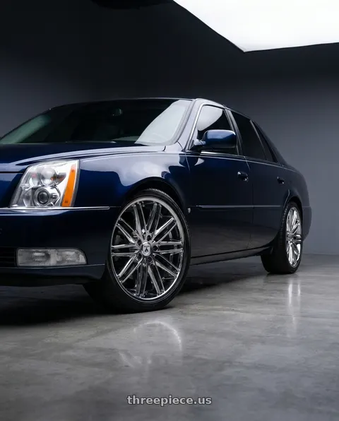 2009 Cadillac DTS with Asanti Black ABL-10 POLLUX 5X114.3 22X9 +35 CHROME wheels