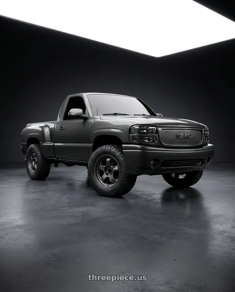 1999 GMC Sierra 1500 SLT with WORK Meister S1 SUV 6x139.7 18x9+18 Matte Gunmetal wheels