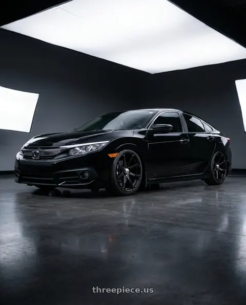 2016 Honda Civic with MSA Offroad Wheels M12 DIESEL 4X156 20X7 +10 GLOSS BLACK wheels