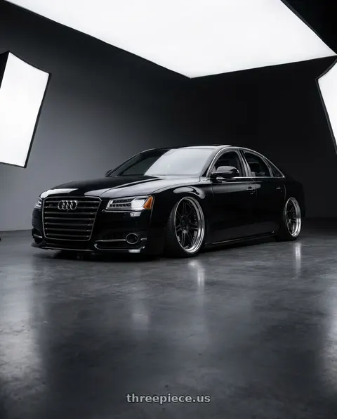 2016 Audi S8 with Work Gnosis Cvx 5x112 22x12+22 A Disk Matte Black wheels