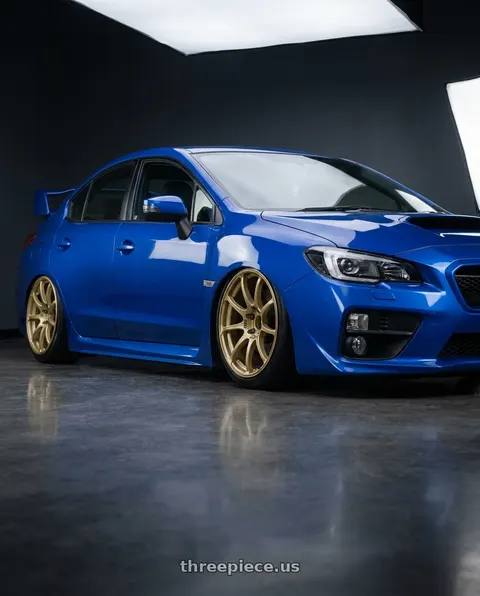 2013 Subaru WRX STI with Advan RCIII 5x114.3 18x8.5+38 Gold wheels