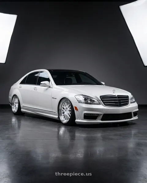 2012 Mercedes-Benz S600 with Volk Racing 21A 5x112 18x10.5 +30 DASH WHITE/ DC wheels