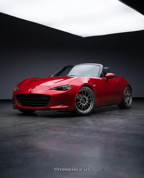 2016 Mazda MX-5 Miata with Konig Hypergram 4x100 17x8+45 Matte Grey wheels
