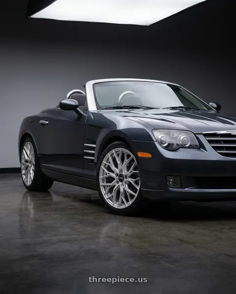 2007 Chrysler Crossfire with F1R FS3 5x112 19x8.5 +35 Machine Silver wheels