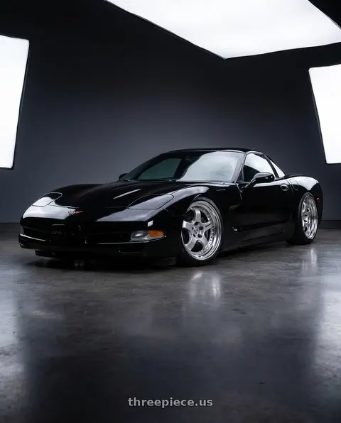 2000 Chevrolet Corvette with Work Meister S1 3P 5x120.65 19x9.5+50 R Disk Silver wheels