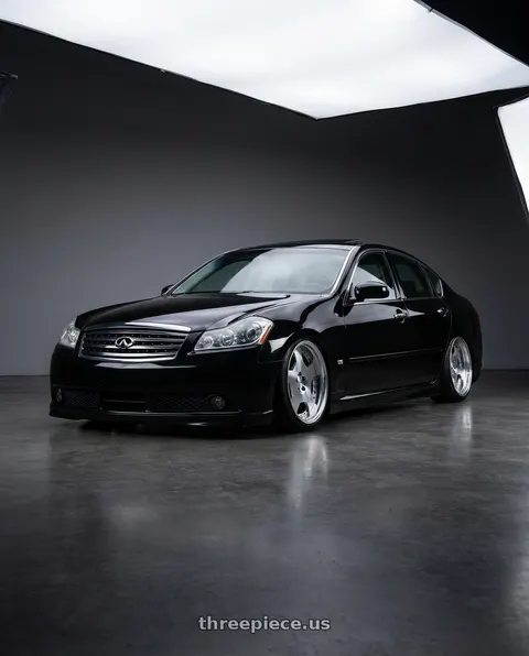 2007 INFINITI M35 with Work Lanvec Ld1 5x114.3 20x11+22 O Disk Machine Silver Polish wheels