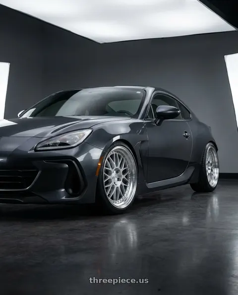 2023 Subaru BRZ Premium with Aodhan AH02 5x100 18x9.5+35 Silver w/ Machined Lip wheels