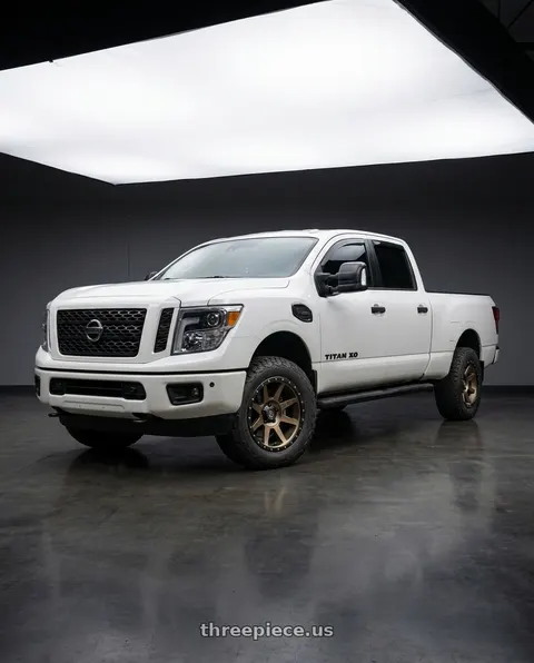 2018 Nissan TITAN XD with Icon Alloys REBOUND 5x150 20X9+16 BRONZE wheels