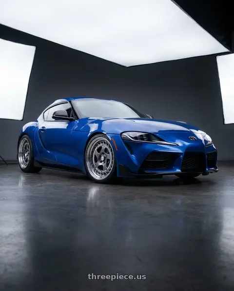 2026 Toyota GR Supra with FORMULA AERO SPOKE 5X100 19X11.5+5 SL Disk Titan Silver wheels