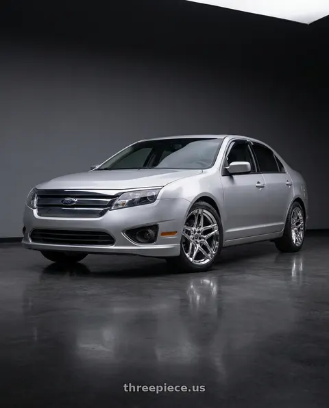 2012 Ford Fusion SEL with Heritage Wheel EBISU MonoC 5x114.3 18x8.5+35 Chrome wheels
