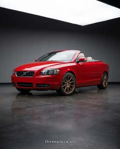2008 Volvo C70 with KATANA RACING KR11 5x108 17x7.5 +40 Matte Bronze wheels