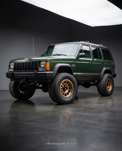 1996 Jeep Cherokee with Method MR304 Double Standard 17x8.5 0mm Offset 6x5.5 108mm CB Method Bronze Wheel - MR30478560900 wheels