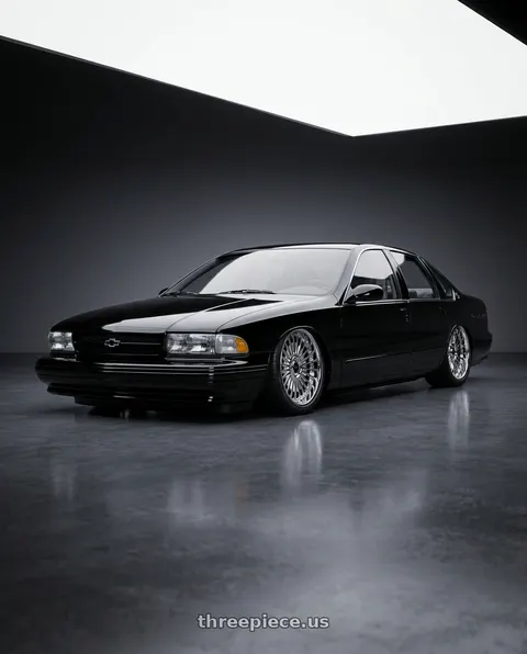 1996 Chevrolet Impala SS with Work Emitz Black Polish 5x100 19x9.0 +12 wheels
