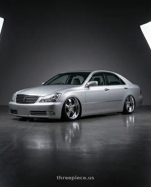 2005 Toyota crown with Strada Street Classics Old Skool 5x127 24x10 +15 Chrome wheels