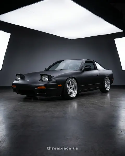 1993 Nissan 240SX with MST Wheels MT07 5x114.3 17x9.0 +20 Silver w/ Machined Lip wheels