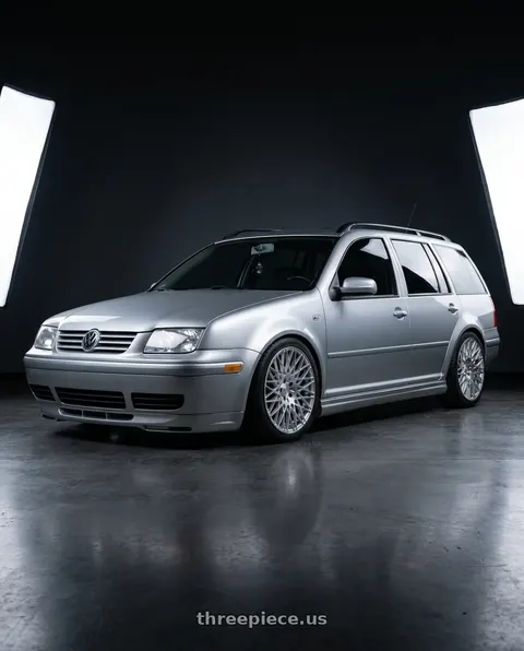 2001 Volkswagen Jetta with Avant Garde Wheels M540 5X100 18x8 +30 Silver Machined wheels