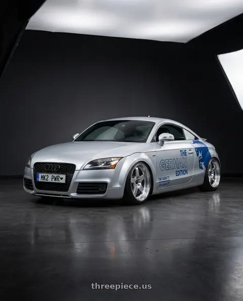 2008 Audi TT with Vors SP1 5x105 18x8  +35 Silver Machine Face Lip wheels
